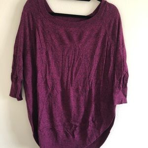 Express dolman sweater tunic magenta